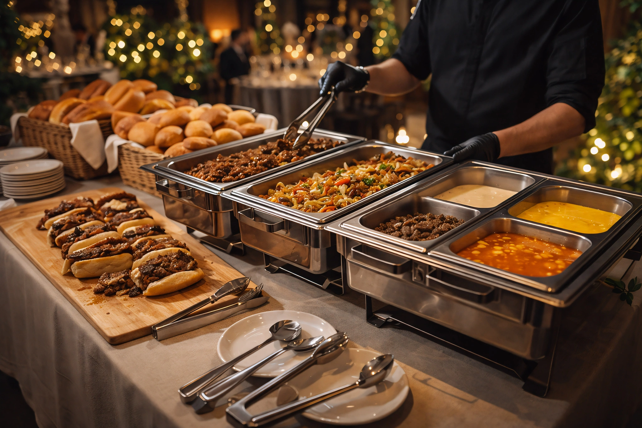 Staffed Corporate Buffet Setup